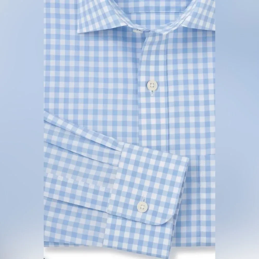 Classic Blue Gingham Dress Shirt